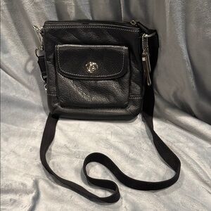 Black Leather Crossbody Bag
